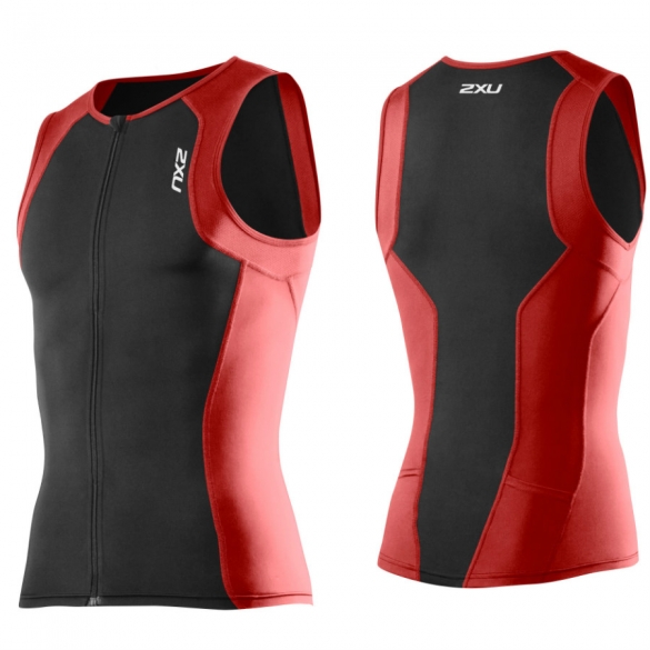 2XU G:2 Active tri singlet Herren schwarz-rot 2015 MT3107a MT3107a